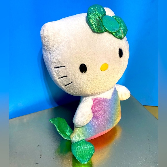 HELLO KITTY Ty BEANIE BABIES VTG 2013 RAINBOW MERMAID KITTY w/SPARKLY TAIL FIN - Picture 6 of 13